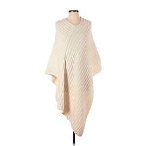 ZARA Beige Asymmetric Long Cape - S